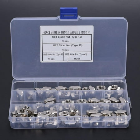 T Nut Fastener for Building Industrial Industry with a Plastic Storage Box Easy to Use T Slot Sliding Nut T Nut Fastener for Building Industrial Industry with a Plastic Storage Box Easy to Use T Slot Sliding Nut